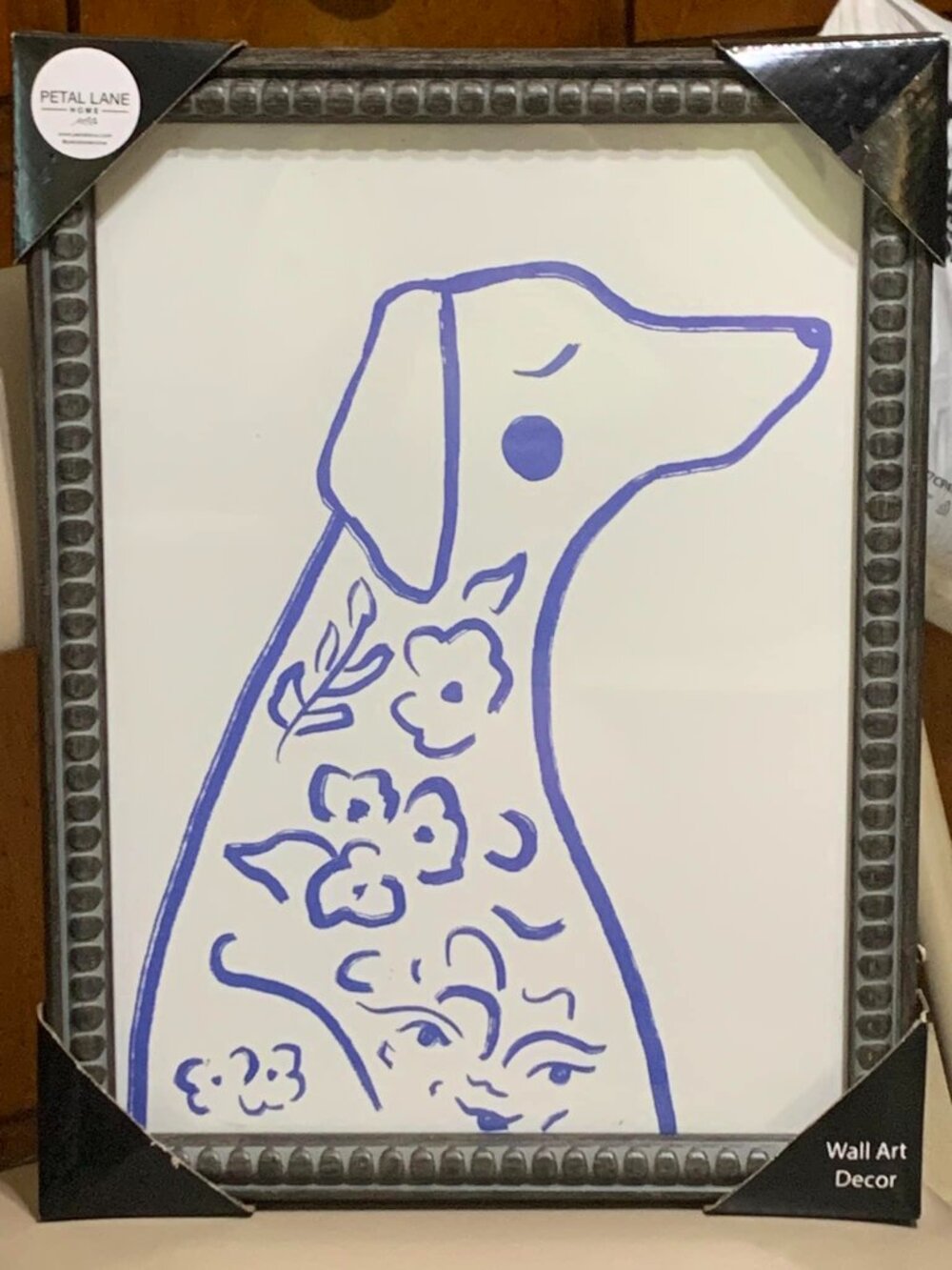 12" x 16" Petal Lane Framed Dog Print